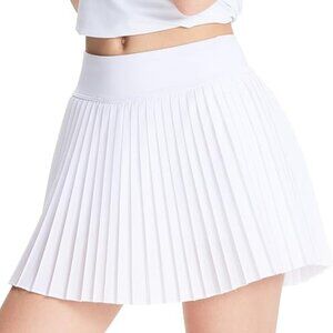Girls White tennis golf athletic pleated skirt / skort with pockets - XS / XXS